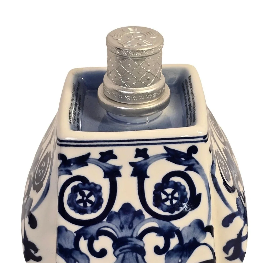 Blue and White Chinoiserie Ceramic Ginger Jar OIL Burning lamp Gift mom‎ friend